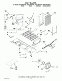 UNIT PARTS Diagram and Parts List for 6WSC20C6XB04  Whirlpool Refrigerator