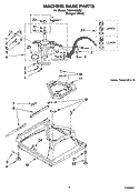 MACHINE BASE PARTS Diagram and Parts List for TAWX400RQ2  Estate Washer