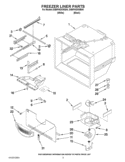 FREEZER LINER PARTS Diagram and Parts List for GB9FHDXWB04  Whirlpool Refrigerator