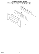 CONTROL PANEL PARTS Diagram and Parts List for KEHC379JSS05  KitchenAid Microwave Oven Combo