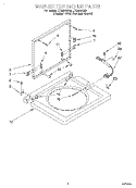 WASHER TOP AND LID Diagram and Parts List for LTE5243DQ0  Whirlpool Washer Dryer Combo
