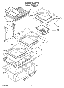 SHELF PARTS Diagram and Parts List for ET8CHEXSQ01  Whirlpool Refrigerator