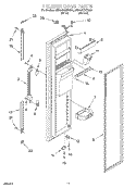 FREEZER DOOR Diagram and Parts List for 4ED25DQXDW02  Whirlpool Refrigerator