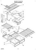 SHELF Diagram and Parts List for RT20CKXXW01  Roper Refrigerator