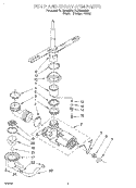PUMP AND SPRAY ARM Diagram and Parts List for RUD3000HB0  Roper Dishwasher