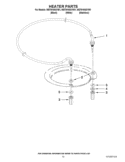 HEATER PARTS Diagram and Parts List for WDT910SSYW1  Whirlpool Dishwasher