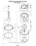 AGITATOR, BASKET AND TUB Diagram and Parts List for LA5900XSW0  Whirlpool Washer