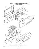 OVEN DOOR AND BROILER Diagram and Parts List for SF010ESRW0  Whirlpool Range