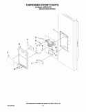 DISPENSER FRONT PARTS Diagram and Parts List for GI5FSAXVY05  Whirlpool Refrigerator