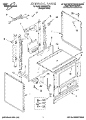 EXTERNAL Diagram and Parts List for SF330PEWQ0  Whirlpool Range