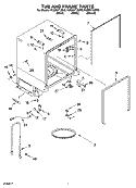 TUB AND FRAME PARTS Diagram and Parts List for KUDI01TJBL0  KitchenAid Dishwasher