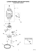 SECTION Diagram and Parts List for GC2000PE1  Whirlpool Food Waste Disposer