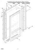 CABINET AND BREAKER TRIM Diagram and Parts List for KBRS36MHX01  KitchenAid Refrigerator