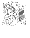 CABINET Diagram and Parts List for BPAC2400BS0  KitchenAid Air Conditioner