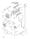 ICE MAKER, OPTIONAL Diagram and Parts List for 3XART730GW00  Whirlpool Refrigerator