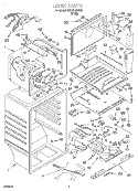 LINER Diagram and Parts List for 3XKVN600000  Whirlpool Refrigerator
