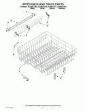 UPPER RACK AND TRACK PARTS Diagram and Parts List for GU2300XTVT3  Whirlpool Dishwasher