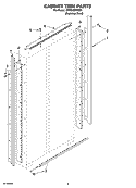 CABINET TRIM PARTS Diagram and Parts List for KSSC42FMS01  KitchenAid Refrigerator