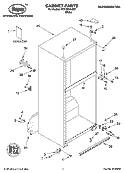 CABINET PARTS Diagram and Parts List for RT21SKXLQ02  Roper Refrigerator