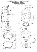 AGITATOR, BASKET AND TUB Diagram and Parts List for LSR9355DZ0  Whirlpool Washer
