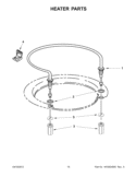 HEATER PARTS Diagram and Parts List for WDF530PSYB5  Whirlpool Dishwasher