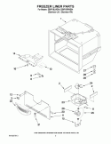 FREEZER LINER PARTS Diagram and Parts List for EB9FVBLWS04  Whirlpool Refrigerator