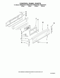 CONTROL PANEL PARTS Diagram and Parts List for KERS205TBL3  KitchenAid Range