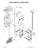 REFRIGERATOR LINER PARTS Diagram and Parts List for KSSC42QVS05  KitchenAid Refrigerator