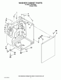WASHER CABINET PARTS Diagram and Parts List for LTE5243DQA  Whirlpool Washer Dryer Combo