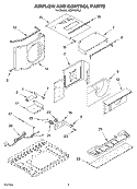 AIR FLOW AND CONTROL Diagram and Parts List for ACM102XL0  Whirlpool Air Conditioner
