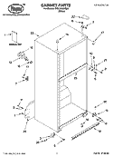 CABINET PARTS Diagram and Parts List for RT21AKXKQ05  Whirlpool Refrigerator