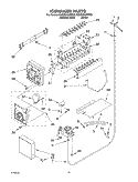 ICE MAKER, OPTIONAL Diagram and Parts List for 6GD25DCXHW02  Whirlpool Refrigerator
