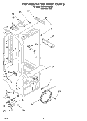 REFRIGERATOR LINER PARTS Diagram and Parts List for KSRG22FKSS05  KitchenAid Refrigerator