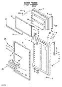 DOOR PARTS Diagram and Parts List for CT18GMXRQ01  Crosley Refrigerator