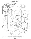 CABINET Diagram and Parts List for ET18GKXSW02  Whirlpool Refrigerator