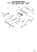 TOP VENTING PARTS, OPTIONAL PARTS Diagram and Parts List for RBS305PDS17  Whirlpool Wall Oven