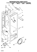 REFRIGERATOR LINER PARTS Diagram and Parts List for KSRA22CNBT01  KitchenAid Refrigerator