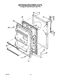 REFRIGERATOR DOOR Diagram and Parts List for RT14DMXYW01  Roper Refrigerator