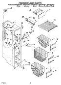 FREEZER LINER PARTS Diagram and Parts List for KSRA25ILBU13  KitchenAid Refrigerator