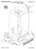 CABINET Diagram and Parts List for KSRS22QDWH01  KitchenAid Refrigerator