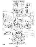 WATER DRIVE Diagram and Parts List for LT4905XMW0  Whirlpool Washer Dryer Combo