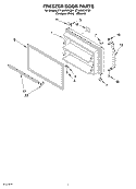 FREEZER DOOR Diagram and Parts List for CT18AKXKQ01  Crosley Refrigerator