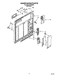 INNER DOOR Diagram and Parts List for WU5755B1  Roper Dishwasher