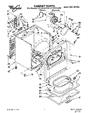 SECTION Diagram and Parts List for LEV6848AW0  Whirlpool Dryer