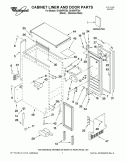 CABINET LINER AND DOOR PARTS Diagram and Parts List for GI15NFRTB4  Whirlpool Ice Maker