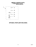 MISCELLANEOUS PARTS OPTIONAL PARTS (NOT INCLUDED) Diagram and Parts List for LSQ9620LG1  Whirlpool Washer