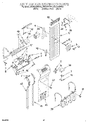 AIRFLOW AND RESERVOIR Diagram and Parts List for KSSP48MFB05  KitchenAid Refrigerator