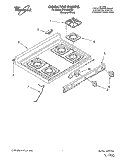 COOKTOP Diagram and Parts List for SF310PEAQ2  Whirlpool Range