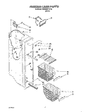 FREEZER LINER Diagram and Parts List for 3XARG497WP00  Whirlpool Refrigerator