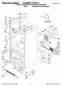 CABINET PARTS Diagram and Parts List for KFIS25XVMS00  KitchenAid Refrigerator